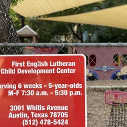 First English Lutheran Child Development Center - Playground at First English Lutheran child development center centrally located near the UT campus.