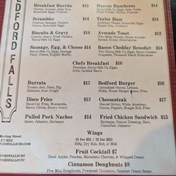 Bedford Falls - Charleston - Menu - New American Near Me - Charleston, South Carolina