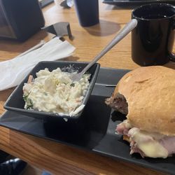 Ham, cheese and slaw.