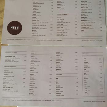 Nest Tea House - Menu - Bubble Tea Near Me - Arcadia, California Nest Tea House - Menu - Bubble Tea Near Me - Arcadia, California