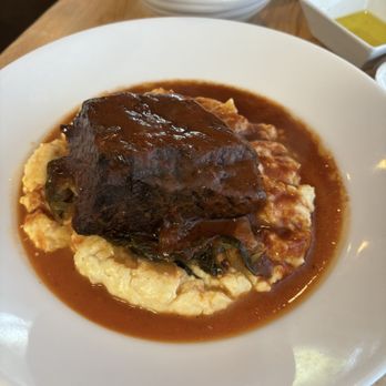 The Trattoria - Braised beef with polenta - Italian Near Me - St James, New York