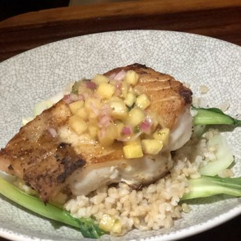 Trader Vic's - Seared Grouper $27.50:
Mango pepper relish, baby bok choy, steamed brown rice - Hawaiian Near Me - Atlanta, Georgia Trader Vic's - Seared Grouper $27.50:
Mango pepper relish, baby bok choy, steamed brown rice - Hawaiian Near Me - Atlanta, Georgia