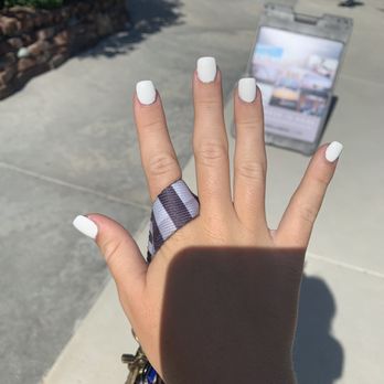 A+ Nail & Spa - Acrylics with normal white nail polish by tony - Nail Salons Near Me - Dana Point, California