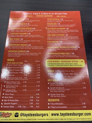 Menu photo 4 Taystee's Burgers Dearborn Heights, MI Menu photo 4 Taystee's Burgers Dearborn Heights, MI