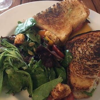 The Hideout Kitchen - Morning glory sandwich and side salad - the dressing is delectable! - New American Near Me - Lafayette, California The Hideout Kitchen - Morning glory sandwich and side salad - the dressing is delectable! - New American Near Me - Lafayette, California