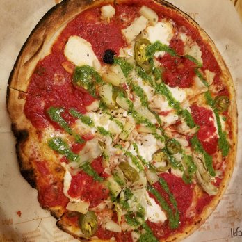 Blaze Pizza - Modified signature chicken pizza - Salad Near Me - Storrs, Connecticut Blaze Pizza - Modified signature chicken pizza - Salad Near Me - Storrs, Connecticut