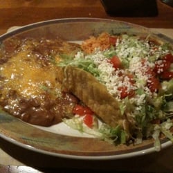 Ole Ole Mexican Restaurant - Two item combo with chx taco and beef tostada.  $8.99