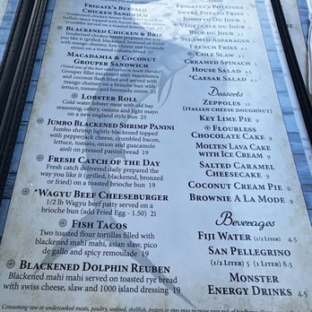 Frigate's Waterfront Bar & Grill - menu - Seafood Near Me - North Palm Beach, Florida Frigate's Waterfront Bar & Grill - menu - Seafood Near Me - North Palm Beach, Florida
