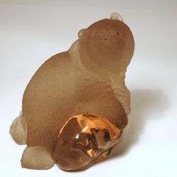 Silverhorn - Smoky Quartz Bear on Base. Carver: Zimmerman