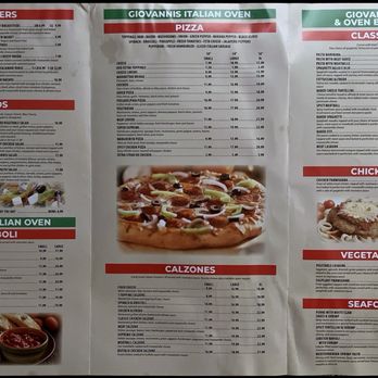 Giovanni's - Menu 2 - Italian Near Me - Johnson City, Tennessee
