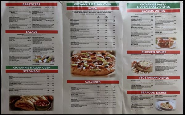 Menu photo 2 Giovanni's Johnson City, TN