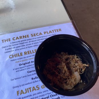 El Charro Cafe - The  Carne Seca Platter - Tacos Near Me - Tucson, Arizona