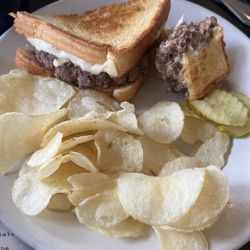 Sunshine Cafe - Grilled cheese cheeseburger.