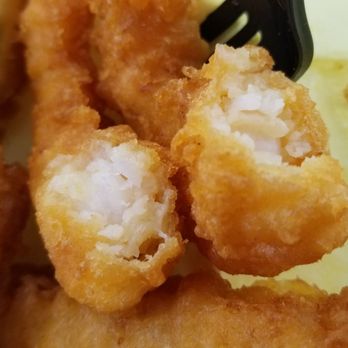 H Salt Esquire Fish & Chips - Inside of that shrimp! 1/31/2021 - Fish & Chips Near Me - Orange, California