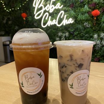 BoBa ChaCha Pasadena - Lychee oolong tea and house black milk tea - Coffee & Tea Near Me - Pasadena, California