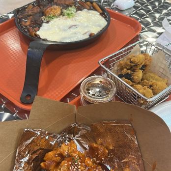 Halgatteok - Dakgang jeong, gimmari and the jajang teokbokki was sooo good - Korean Near Me - Las Vegas, Nevada