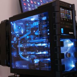 Ethical Tech Support - My own water cooled pc. Javed taught me how to build and overclock computers. All the software on this build was installed by Javed