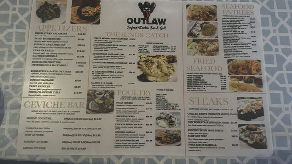 Menu photo 2 Outlaw Seafood Bar And Grill Lytle, TX Menu photo 2 Outlaw Seafood Bar And Grill Lytle, TX