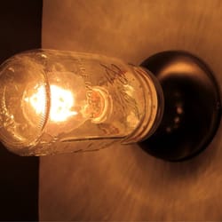 The lights inside the dressing room