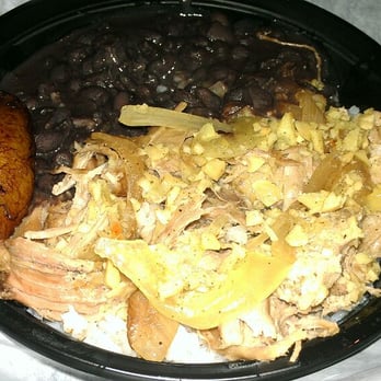 Havana Kitchen - Roast pork bowl - comes with white rice, Cuban black beans, and 2 sweet plantains. - Cuban Near Me - Temecula, California Havana Kitchen - Roast pork bowl - comes with white rice, Cuban black beans, and 2 sweet plantains. - Cuban Near Me - Temecula, California