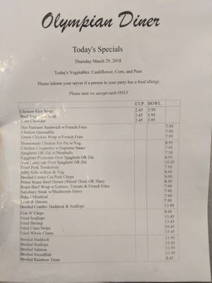 Menu photo 7 Olympian Diner & Restaurant Braintree, MA