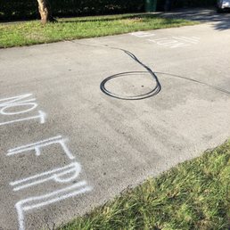 Cable left by Lewis crew. FPL marked ground and Same happened days prior on street behind my house because Lewis also damaged that cable Cable left by Lewis crew. FPL marked ground and Same happened days prior on street behind my house because Lewis also damaged that cable