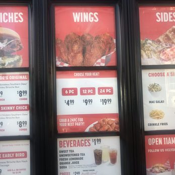 Clyde's Hot Chicken - Part of the drive thru menu - Chicken Shop Near Me - Fullerton, California