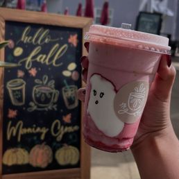 The Pink Dose !! Very delicious and very filling for a quick drink to sip on ! The Pink Dose !! Very delicious and very filling for a quick drink to sip on !