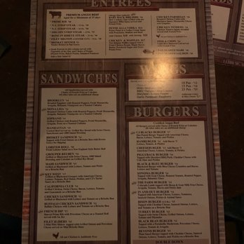 CJ Blacks - Menu back - Bars Near Me - Davie, Florida