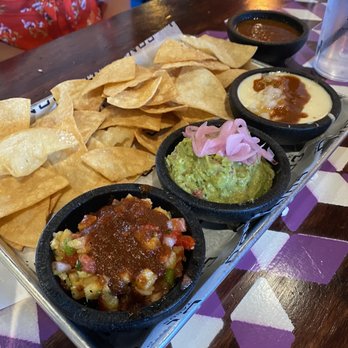 Condado Tacos - Pineapple Salsa Traditional Guac and Dirty Queso - Tacos Near Me - Grand Rapids, Michigan
