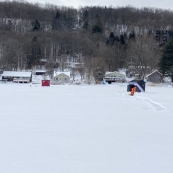 Goody’s Lake Como Inn - View from their waterside deck (in January).