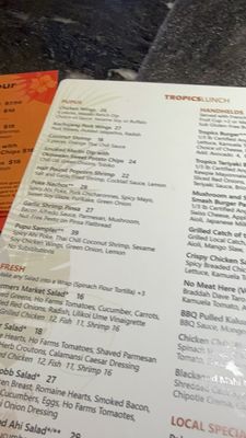 Menu photo 5 Tropics Bar & Grill Honolulu, HI