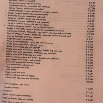 Luzzi - Menu 9/3/26 - Pizza Near Me - Rome, RM