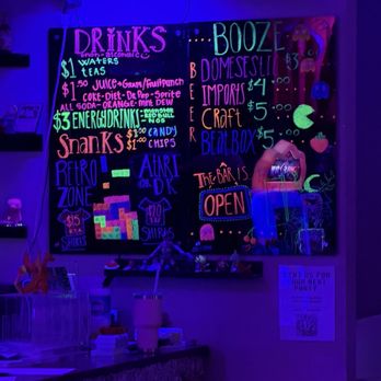 Retro Zone Arcade - In the back is the bar where you pay and can get drinks and snacks - Arcades Near Me - Fort Myers, Florida Retro Zone Arcade - In the back is the bar where you pay and can get drinks and snacks - Arcades Near Me - Fort Myers, Florida