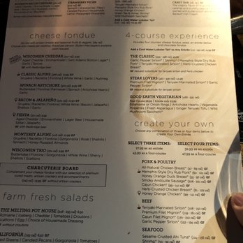 The Melting Pot - Menu - Fondue Near Me - Melbourne, Florida