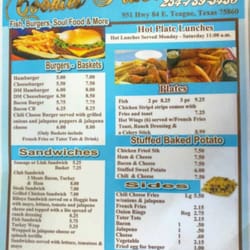 Cookie's Place - Menu