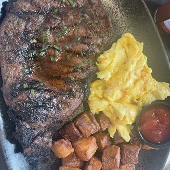 The Breakfast Club - Egg and Steak (ordered medium) - Breakfast & Brunch Near Me - Silver Spring, Maryland The Breakfast Club - Egg and Steak (ordered medium) - Breakfast & Brunch Near Me - Silver Spring, Maryland
