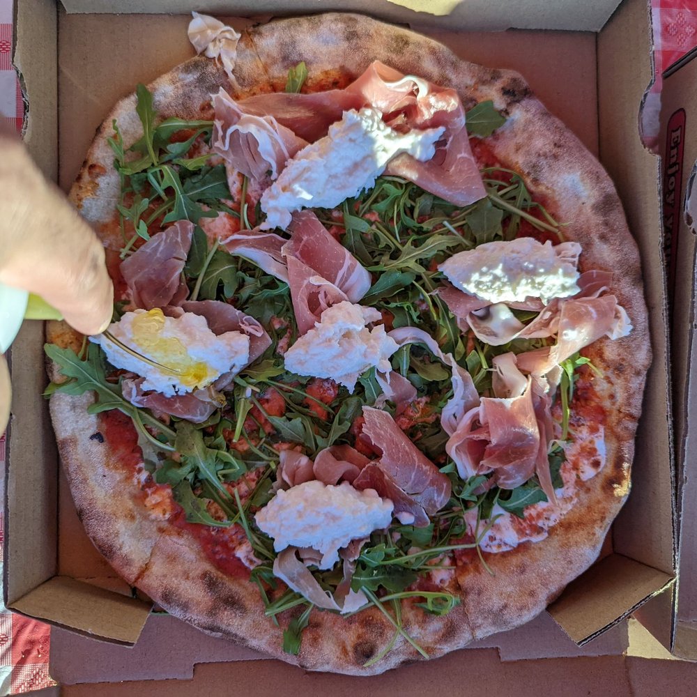 Cosecha Wood Fired Pizza - Prosciutto with burrata - Street Vendors Near Me - Tujunga , California