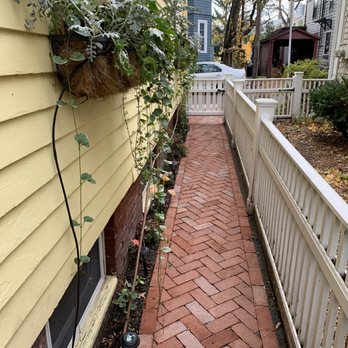 Cr Masonry Services - New paving for side alley and constructed wooden white fence gate that matches our neighbor's. - Masonry/Concrete Near Me Cr Masonry Services - New paving for side alley and constructed wooden white fence gate that matches our neighbor's. - Masonry/Concrete Near Me