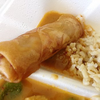 Saigon Cafe - Soggy spring roll tossed in takeout container - Vietnamese Near Me - Decatur, Georgia Saigon Cafe - Soggy spring roll tossed in takeout container - Vietnamese Near Me - Decatur, Georgia