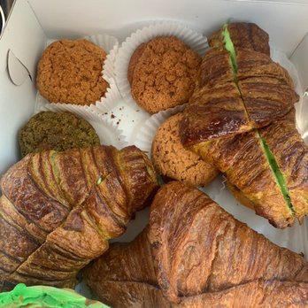 CA Bakehouse - 2 Kaya Croissant, 1 Kaya Choux, 2 Black Sesame Choux, 1 Ube and Taro Choux, Banana Mochi cake, Pandan Green Waffles - Bakeries Near Me - San Jose, California CA Bakehouse - 2 Kaya Croissant, 1 Kaya Choux, 2 Black Sesame Choux, 1 Ube and Taro Choux, Banana Mochi cake, Pandan Green Waffles - Bakeries Near Me - San Jose, California