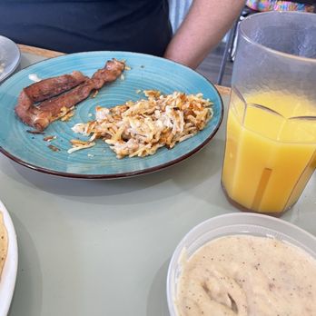 Wild Horse Cafe  - Side of bacon and hash browns with large OJ - Breakfast & Brunch Near Me - Fallon, Nevada