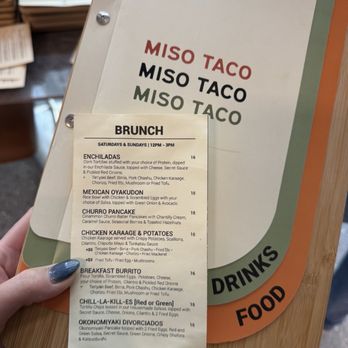 Miso Taco - Brunch menu - Mexican Near Me - Vancouver, British Columbia