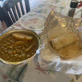 Caribbean Cuisine - Curry Chana Chick Peas and Potato, buss up shot - Caribbean Near Me - Glendale, Arizona Caribbean Cuisine - Curry Chana Chick Peas and Potato, buss up shot - Caribbean Near Me - Glendale, Arizona