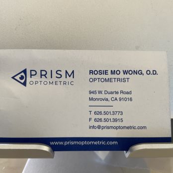 Prism Optometric - The business card of Prism Optometric - Optometrists Near Me - Monrovia, California Prism Optometric - The business card of Prism Optometric - Optometrists Near Me - Monrovia, California
