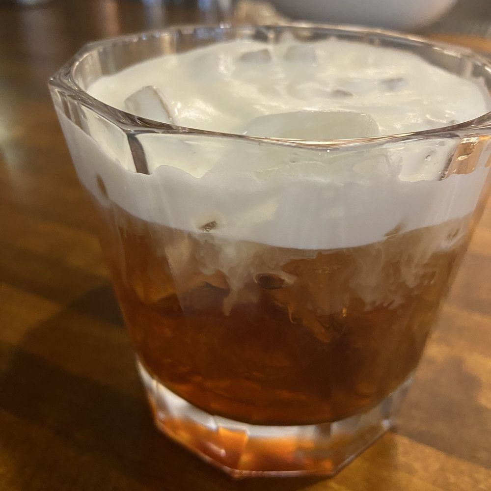 Possible new addition to the menu - their version of White Russian. Delicious Possible new addition to the menu - their version of White Russian. Delicious