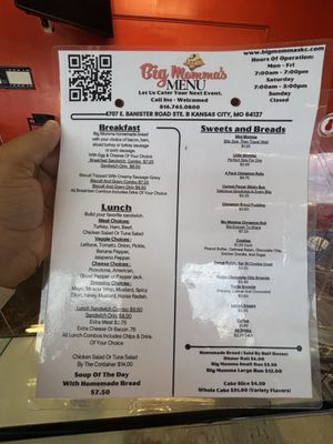 Menu photo 1 Big Momma's KC Kansas City, MO
