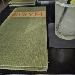 Menu and a margarita