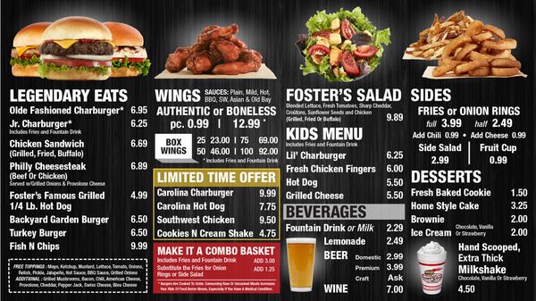 Menu photo 4 Foster's Grille La Plata, MD
