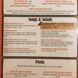 Blackbird Bar & Grill - Menu as of 10/4/17